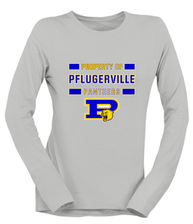 Pflugerville Panthers P Script Property Of Women's Premium LS T-Shirt