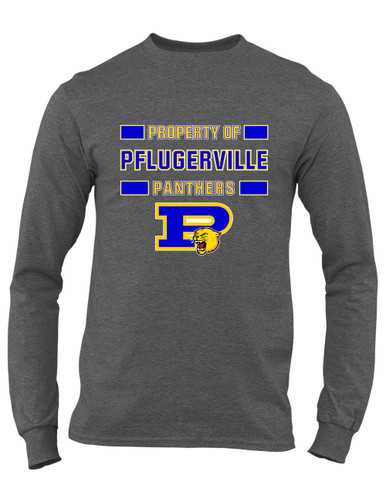 Pflugerville Panthers P Script Property Of Men's Premium LS T-Shirt