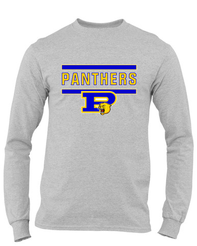 Pflugerville Panthers P Script Mascot #5 Men's LS T-Shirt