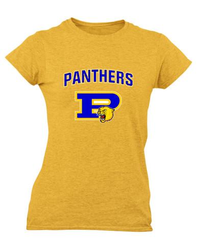 Pflugerville Panthers P Script Mascot #6 Women's Premium SS T-Shirt