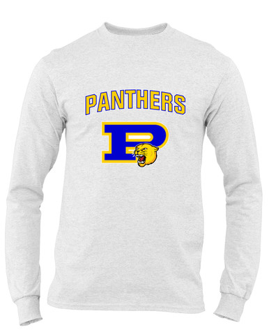Pflugerville Panthers P Script Mascot #6 Men's LS T-Shirt