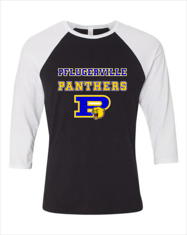 Pflugerville Panthers P Script Spirit Men's Baseball T-Shirt