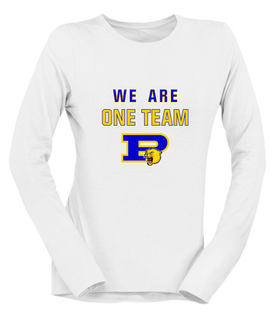Pflugerville Panthers P Script We Are One Team Women's Premium LS T-Shirt