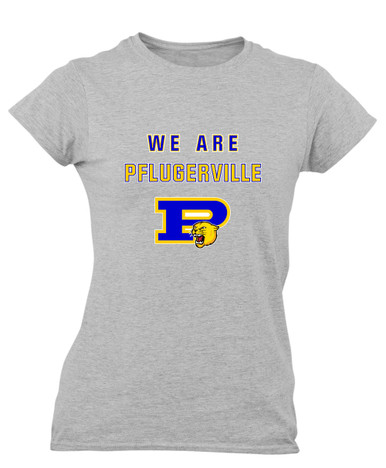 Pflugerville Panthers P Script We Are Women's SS T-Shirt