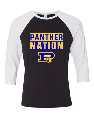 Pflugerville Panthers P Script Nation #1 Men's Baseball T-Shirt