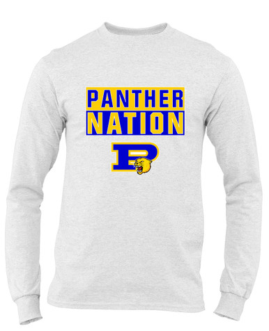 Pflugerville Panthers P Script Nation #1 Men's LS T-Shirt