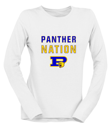 Pflugerville Panthers P Script Nation #2 Women's Premium LS T-Shirt