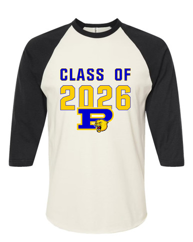 Pflugerville Panthers P Script Class of 2026 Men's Baseball T-Shirt
