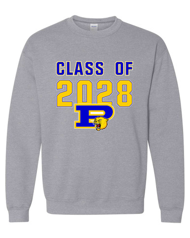 Pflugerville Panthers P Script Class of 2028 Men's Sweatshirt