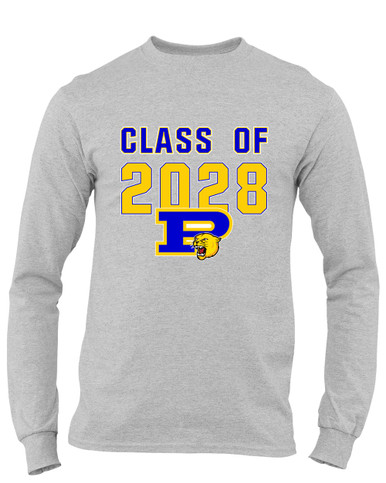 Pflugerville Panthers P Script Class of 2028 Men's LS T-Shirt