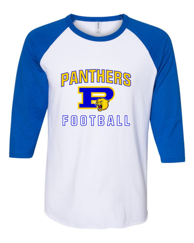 Pflugerville Panthers P Script Football #1 Men's Baseball T-Shirt
