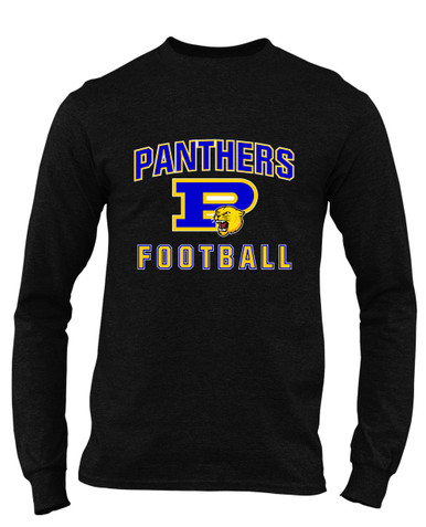 Pflugerville Panthers P Script Football #1 Men's LS T-Shirt