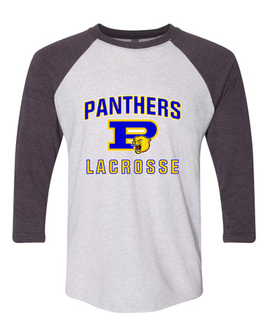 Pflugerville Panthers P Script Lacrosse Men's Baseball T-Shirt