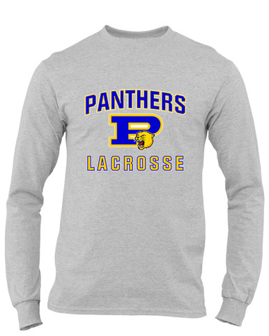 Pflugerville Panthers P Script Lacrosse Men's LS T-Shirt