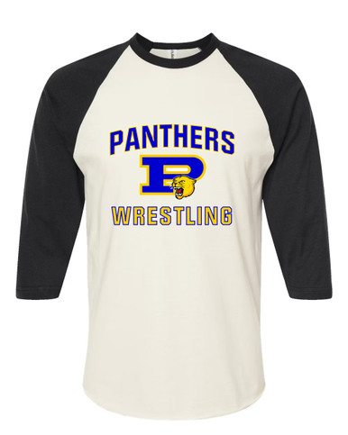 Pflugerville Panthers P Script Wrestling Men's Baseball T-Shirt
