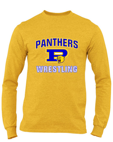 Pflugerville Panthers P Script Wrestling Men's LS T-Shirt