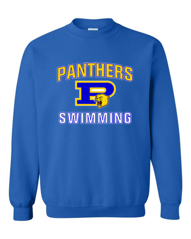 Pflugerville Panthers P Script Swimming Men's Sweatshirt