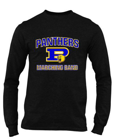 Pflugerville Panthers P Script Marching Band Men's LS T-Shirt