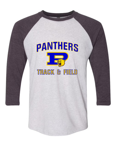 Pflugerville Panthers P Script Track & Field Men's Baseball T-Shirt
