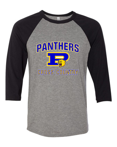 Pflugerville Panthers P Script Cross Country Men's Baseball T-Shirt