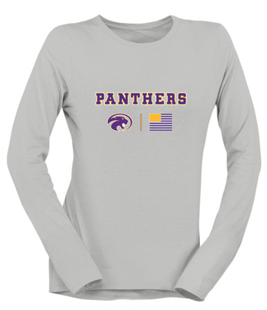 Liberty Hill Panthers Team Colors Flag Women's Premium LS T-Shirt