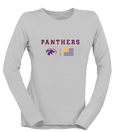 Liberty Hill Panthers Team Colors Flag Women's LS T-Shirt
