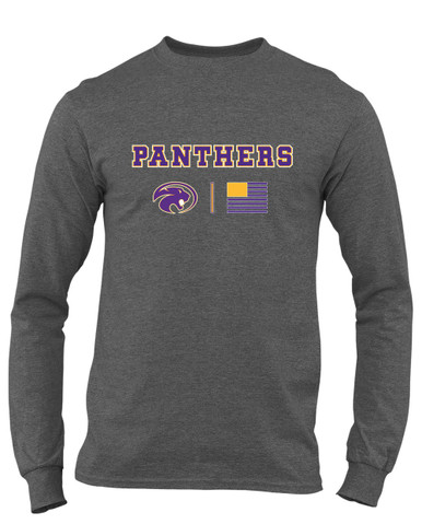 Liberty Hill Panthers Team Colors Flag Men's LS T-Shirt