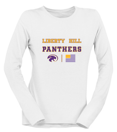Liberty Hill Panthers Spirit Flag Women's LS T-Shirt