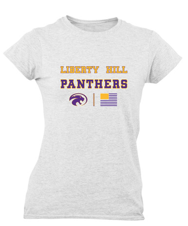 Liberty Hill Panthers Spirit Flag Women's Premium SS T-Shirt