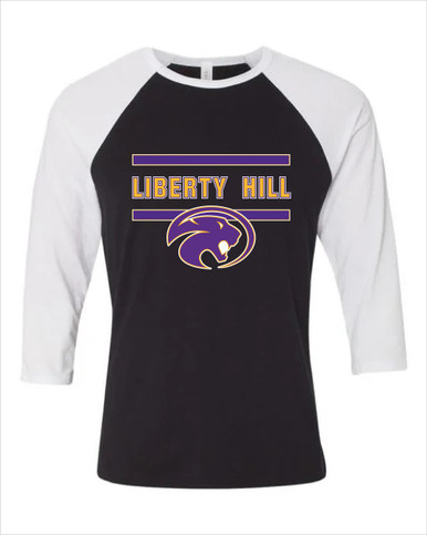 Liberty Hill Panthers Mascot #4 Women's Baseball T-Shirt