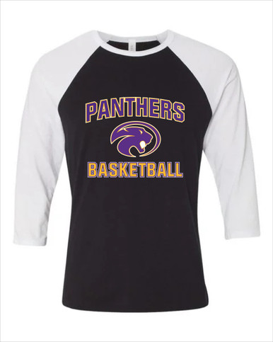 Liberty Hill Panthers Basketball #1 Women's Baseball T-Shirt