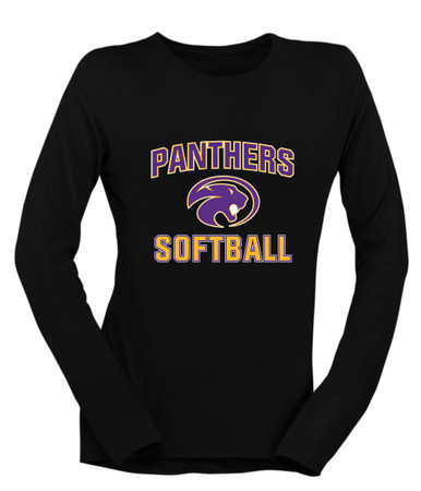 Liberty Hill Panthers Softball #1 Women's LS T-Shirt