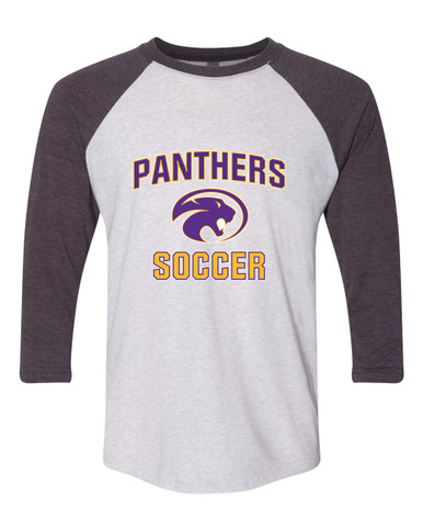 Liberty Hill Panthers Soccer #1 Women's Baseball T-Shirt