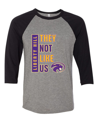 Liberty Hill Panthers They Not Like Us #1 Women's Baseball T-Shirt