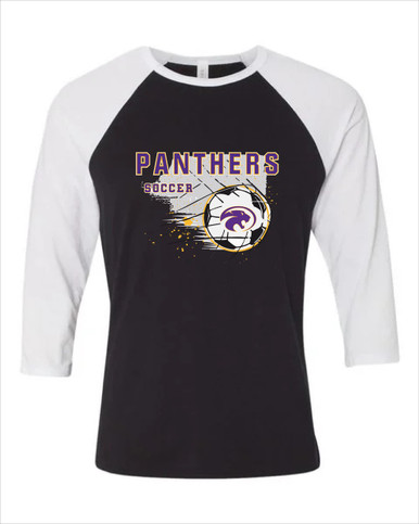 Liberty Hill Panthers Soccer #2 Women's Baseball T-Shirt