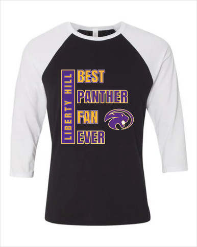 Liberty Hill Panthers Best Panther Fan Women's Baseball T-Shirt