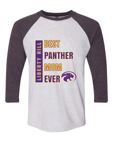 Liberty Hill Panthers Best Panther Mom Women's Baseball T-Shirt
