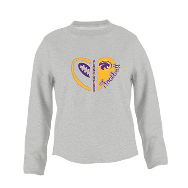 Liberty Hill Panthers Heart Football Women's Sweatshirt