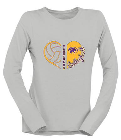 Liberty Hill Panthers Heart Volleyball Women's Premium LS T-Shirt