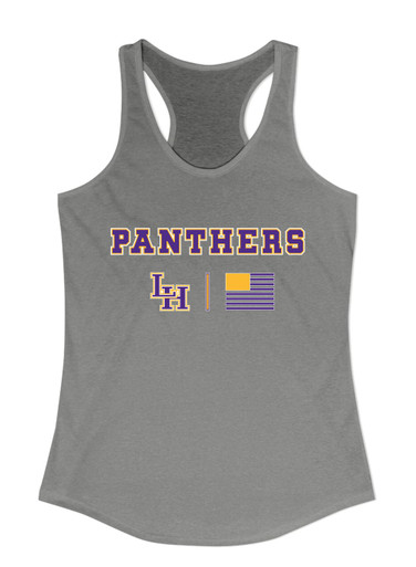 Liberty Hill Panthers LH Script Team Colors Flag Women's Tank Top