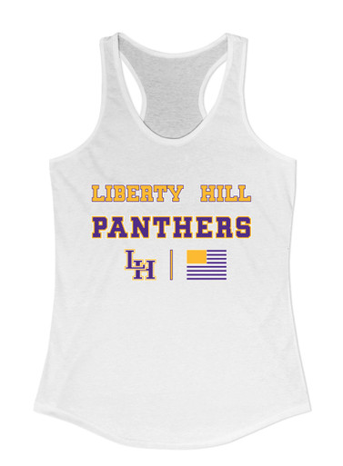 Liberty Hill Panthers LH Script Spirit Flag Women's Tank Top