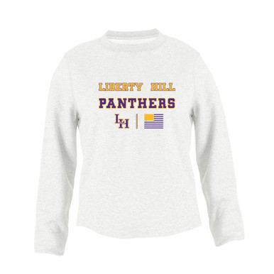 Liberty Hill Panthers LH Script Spirit Flag Women's Sweatshirt