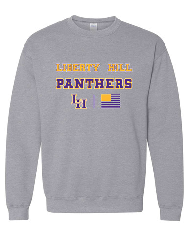 Liberty Hill Panthers LH Script Spirit Flag Men's Sweatshirt