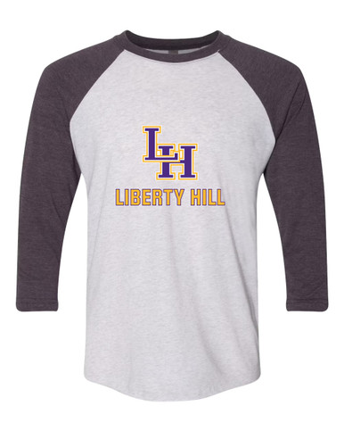 Liberty Hill Panthers LH Script Mascot #2 Women's Baseball T-Shirt