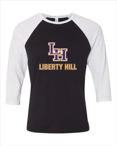 Liberty Hill Panthers LH Script Mascot #2 Men's Baseball T-Shirt