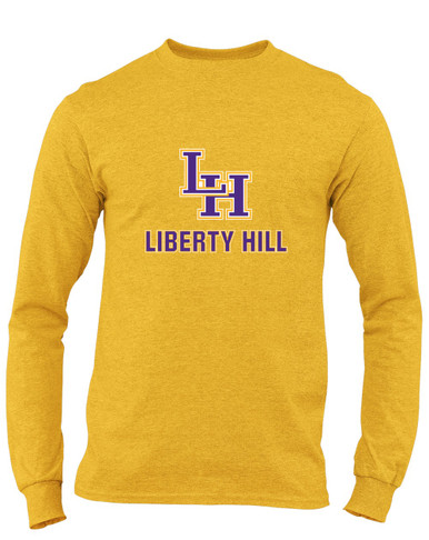 Liberty Hill Panthers LH Script Mascot #2 Men's LS T-Shirt