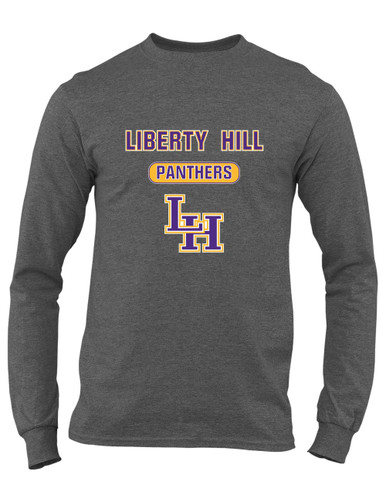 Liberty Hill Panthers LH Script Mascot #3 Men's Premium LS T-Shirt