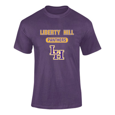 Liberty Hill Panthers LH Script Mascot #3 Men's Premium SS T-Shirt