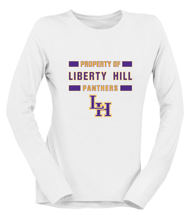 Liberty Hill Panthers LH Script Property Of Women's Premium LS T-Shirt