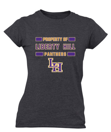 Liberty Hill Panthers LH Script Property Of Women's Premium SS T-Shirt